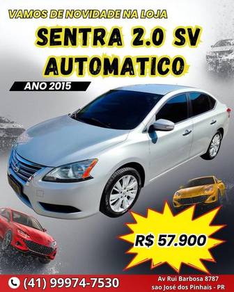 NISSAN SENTRA 2.0 SV 16V FLEX 4P AUTOMÁTICO